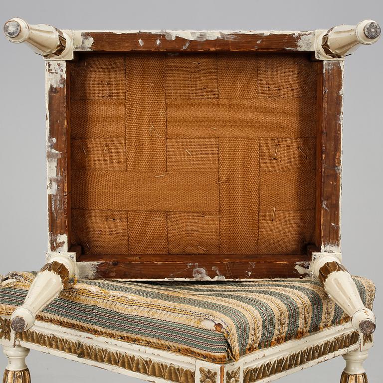 TABURETTER, ett par, gustaviansk stil, 1800-talets andra hälft.