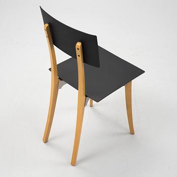 Enzo Mari, chairs, 4 pcs, "Marina", Zanotta, Italy, 21st century.