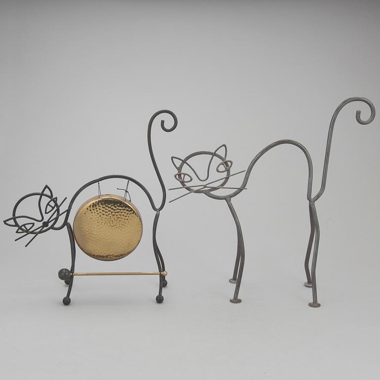 GUNNAR ANDER, 2 stycken, skulpturer, Ystad Metall, 1900-talets andra hälft.