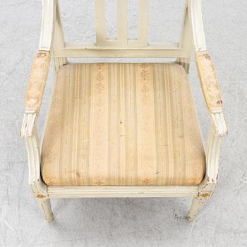 Armchair, late Gustavian, Lindome, circa 1800.