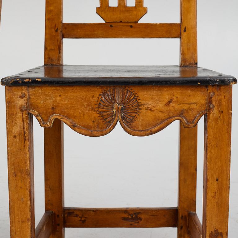 A pair of Swedish 18th/19th century chairs.