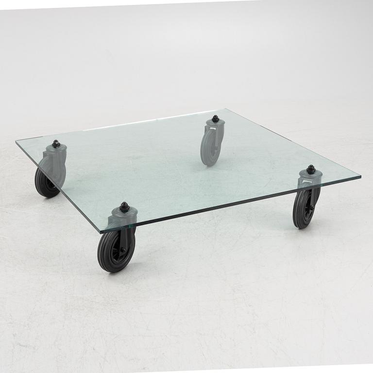 Gae Aulenti, coffee table, 'Tavolo con Ruote', Fontana Arte, Italy.