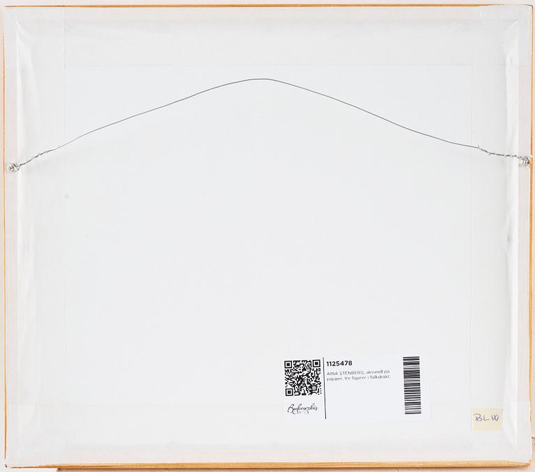 Aina Stenberg-Masolle, Swedish folk art scene from Dalarna.