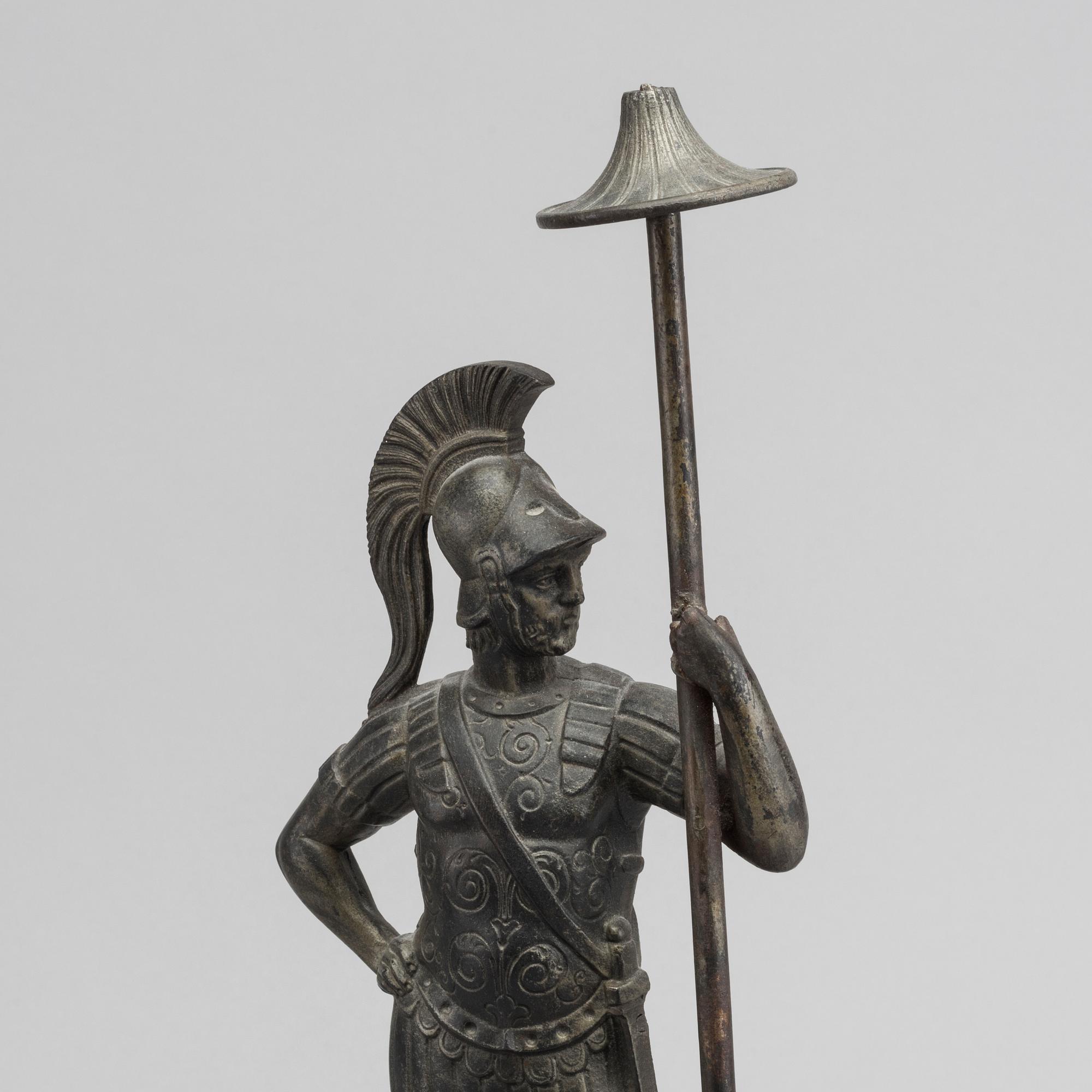 SKULPTUR, patinerad metall.  A.M Nacht 6821. Omkring 1900.