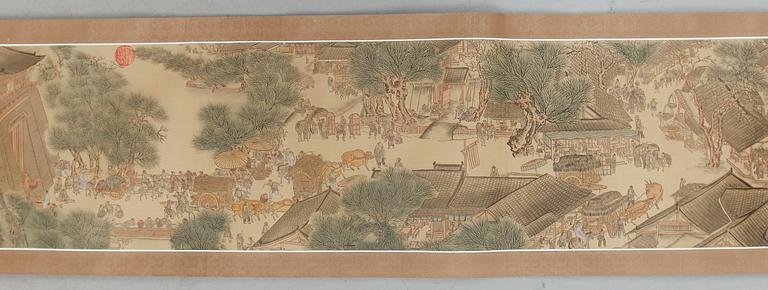 KAKEMONO, litografiskt tryck, 1900-tal.