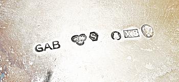 PARTI SILVER, 4 delar, bla GAB, Stockholm, 1948 och 1951. Vikt 314.