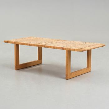 Børge Mogensen, A Børge Mogensen oak and rattan bench, Fredericia Furniture, Denmark, 1950-60's.