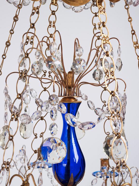 A nothern Europe Louis XVI twelve-light chandelier, second part of the 18th century.