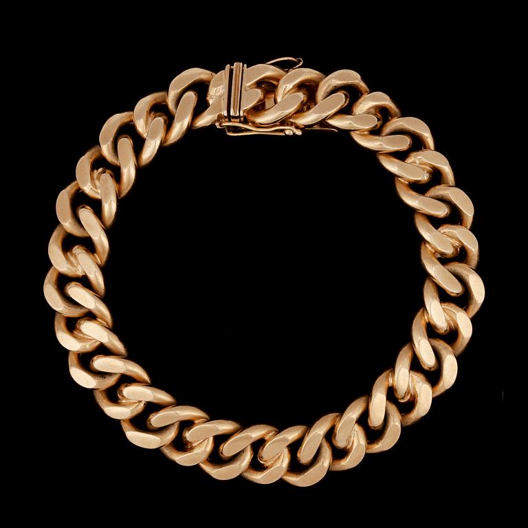 ARMBAND, 18k guld, Segir, Köping 1964. Vikt ca 79 gram.