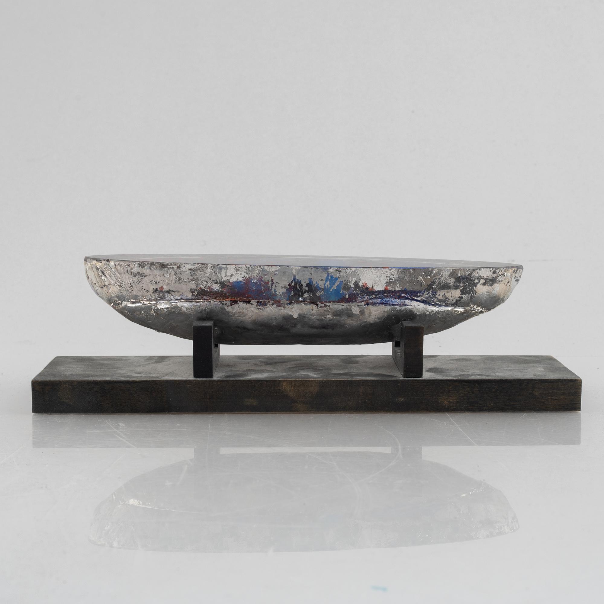 Bertil Vallien, a limited edition glass sculpture, Kosta Boda, Sweden, signed.