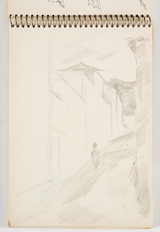 Lotte Laserstein, 4 skissböcker med blyertsteckningar.