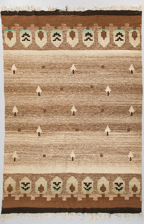 A 1930s Finnish flat weave carpet. Circa 275 x 190 cm.