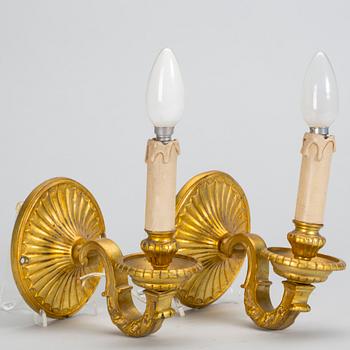 VÄGGLAMPETTER, ett par, 1900/2000-tal.