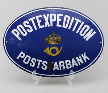 EMALJSKYLT, "Postexpedition, Postsparbank", 1900-talets första hälft.