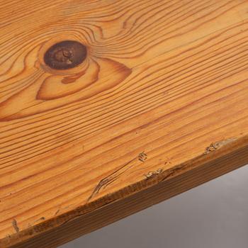 A pair of solid pine benches, second half of the 20th century.