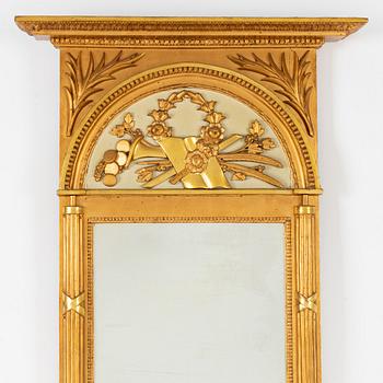 A late Gustavian mirror, of the maker Carl Fredrik Thim, Stockholm (1781-1834).