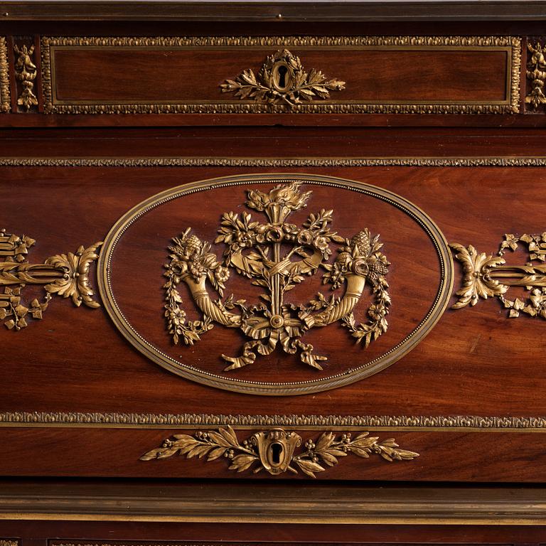 A Louis XVI gilt-bronze mounted mahogany cylinder desk by F. Schey, (master in Paris 1777).