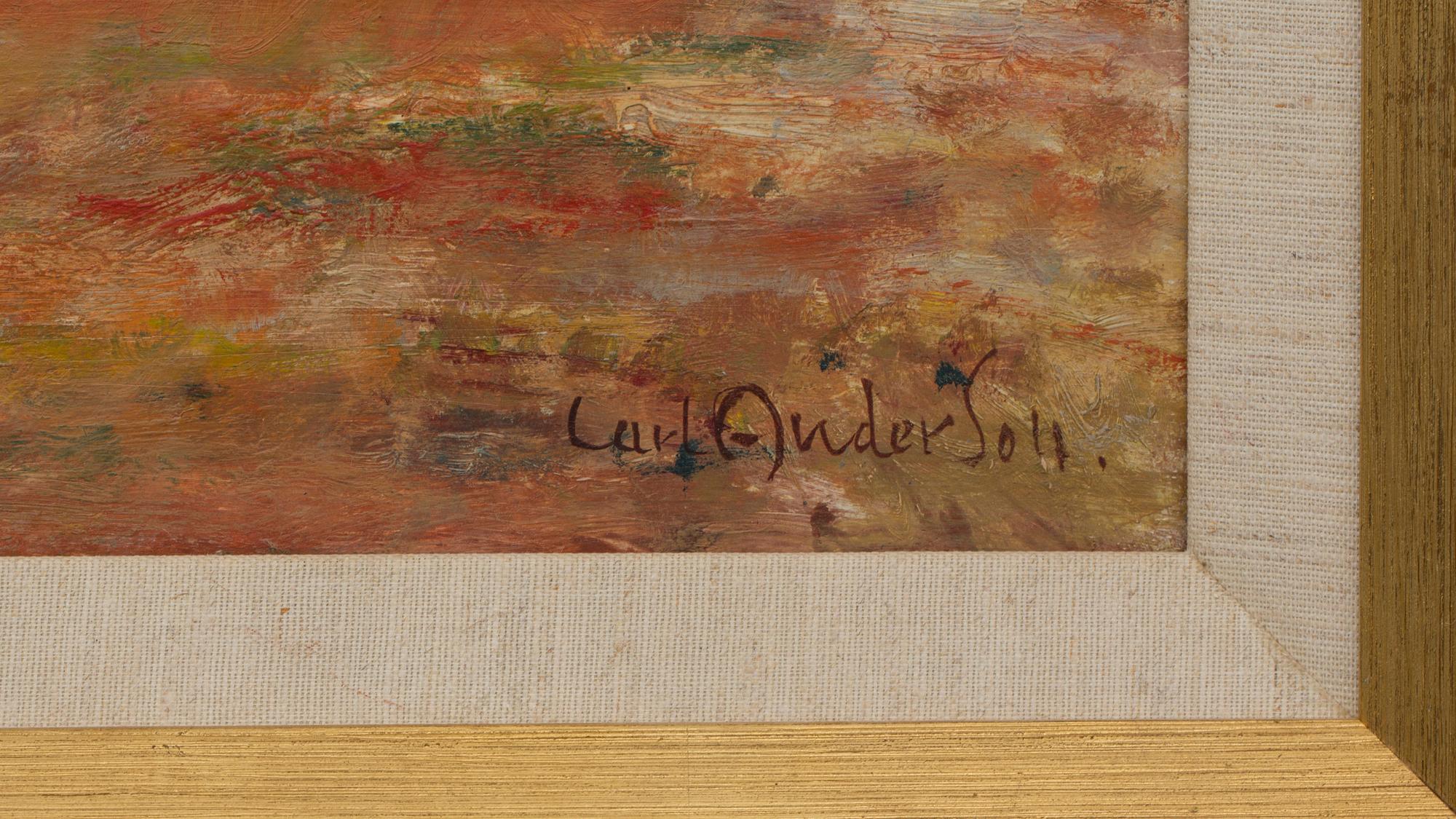 CARL ANDERSON, olja på pannå, signerad.