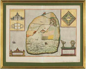 MAP, Chalcography, colored.