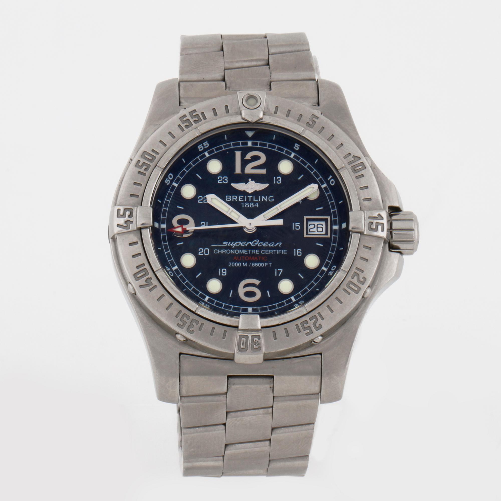 BREITLING SuperOcean Steelfish 2000 M 6600 FT Chronometre wristwatch 44 mm. Bukowskis