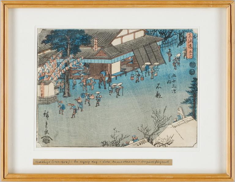 UTAGAWA HIROSHIGE, träsnitt.