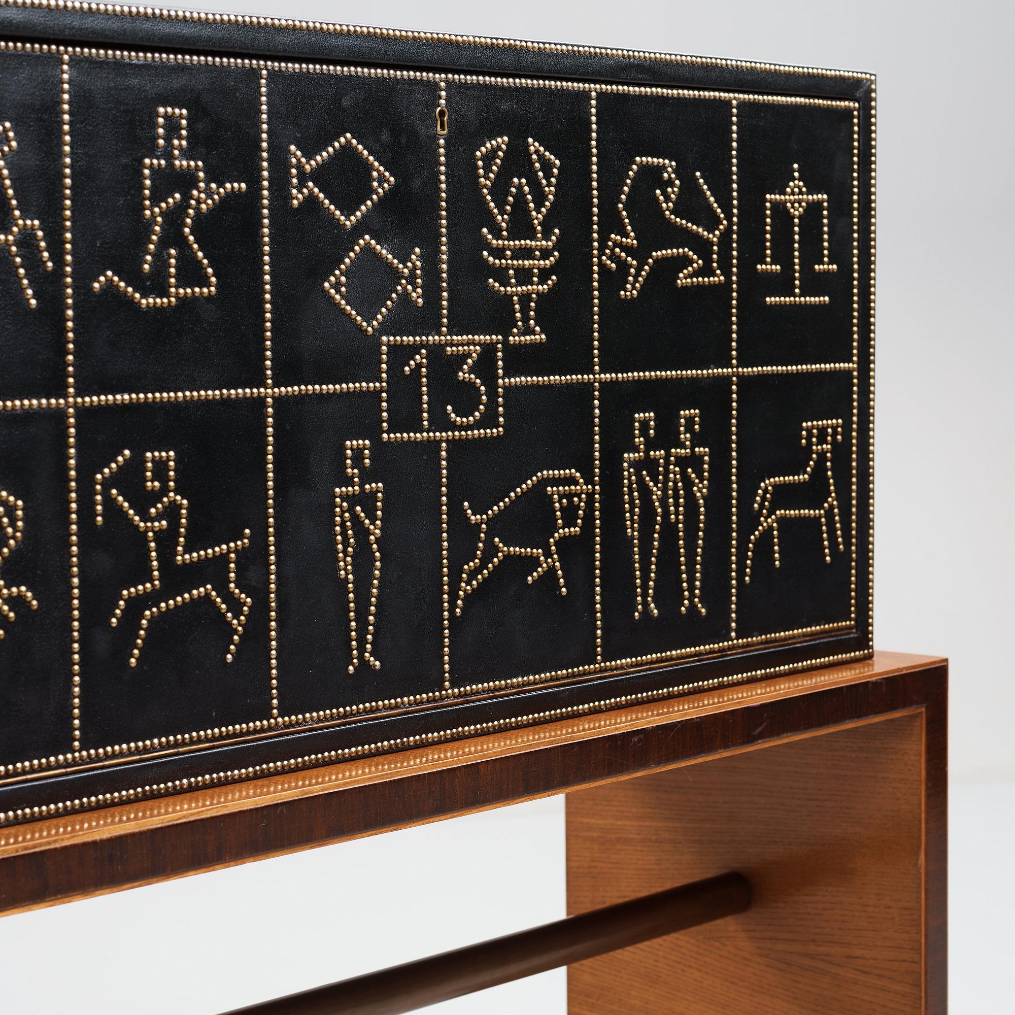 Otto Schulz, a Swedish Modern cabinet on stand by Boet, Gothenburg 1930-40's.