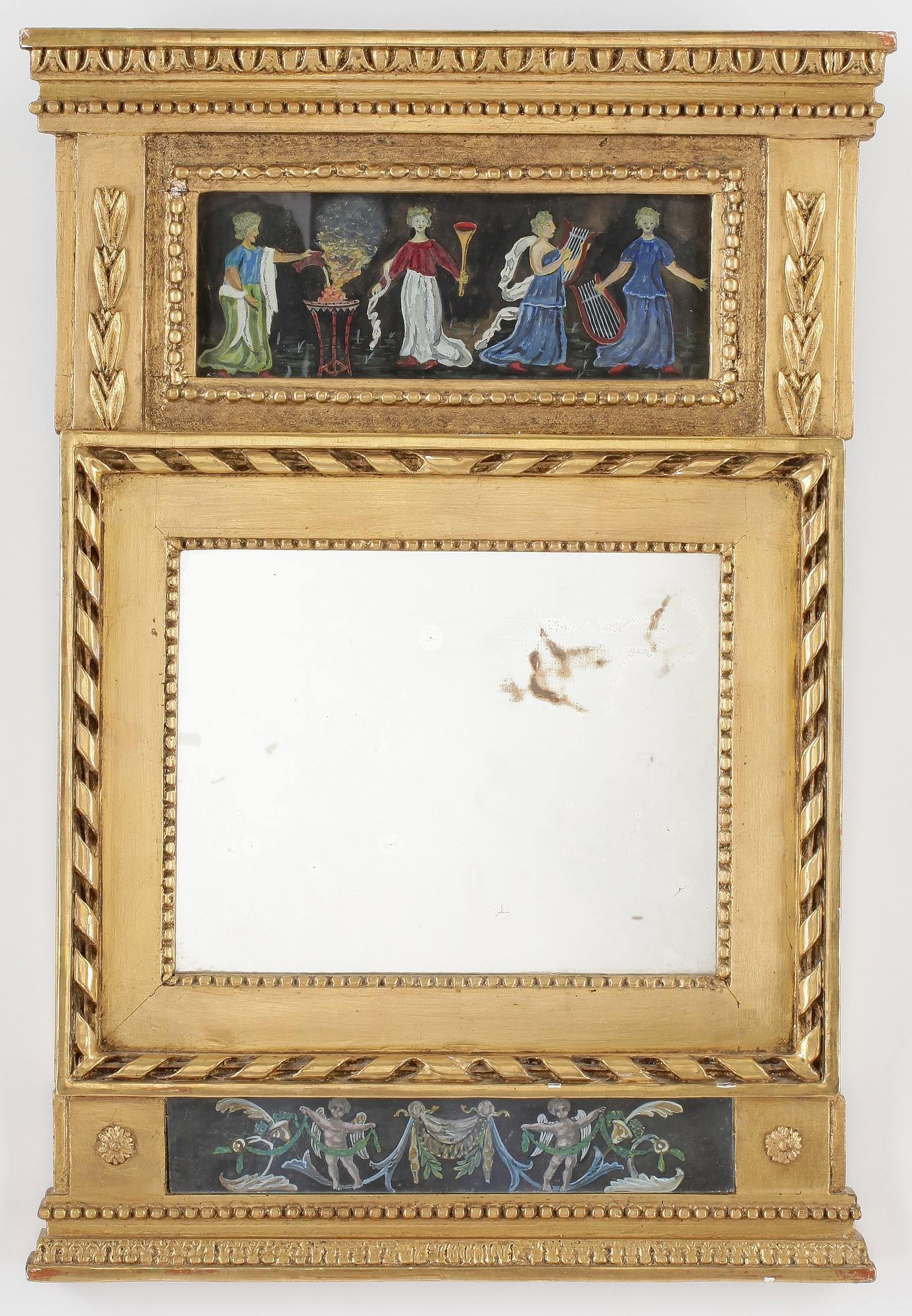 SPEGEL, sengustaviansk, omkring 1800-talets mitt.