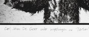 Carl Johan De Geer, "Carl Johan De Geer under inspelningen av 'Tårtan'".