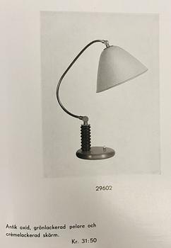 Erik Tidstrand, bordslampa, modell "29602", Nordiska Kompaniet 1930-tal.