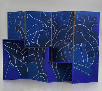 Steven Sorman, Woodcut, lithograph & screenprint on Okawara handmade paper mounted to wood screen, signed.