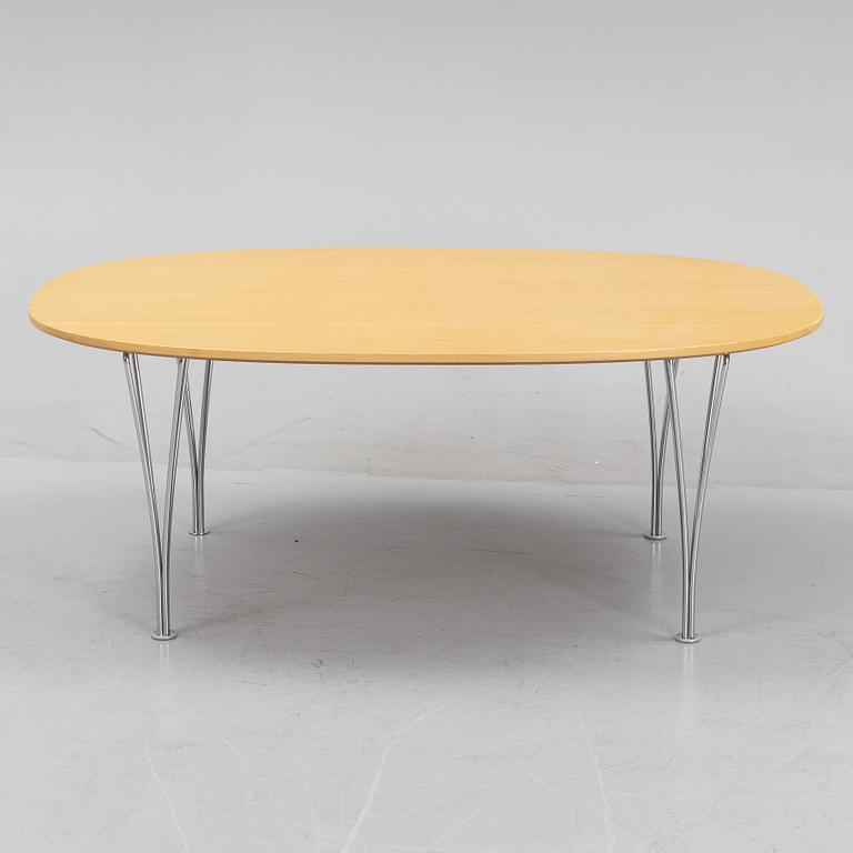 Bruno Mathsson & Piet Hein, a beech 'Superellips' coffee table, Fritz Hansen, Denmark, 1989.