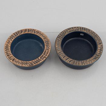 Lisa Larson, vaser, ett par och skålar, ett par, "Granada", Gustavsberg.