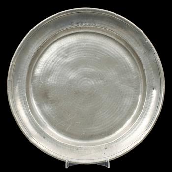 FAT och SKÅLFAT, 2 st, tenn, bl a Nyköping och Jönköping 17-1800-tal.