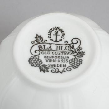 KAFFEKOPPAR, 6 st, porslin, "Blå Blom" Rörstrand.