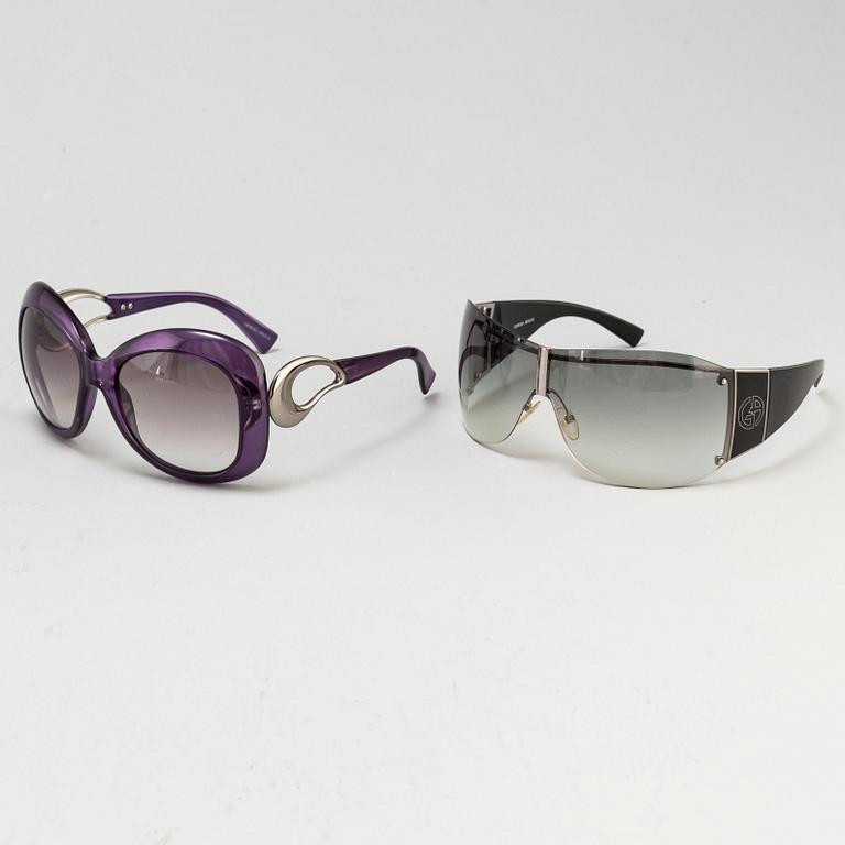 GIORGIO ARMANI, solglasögon, 2 st.