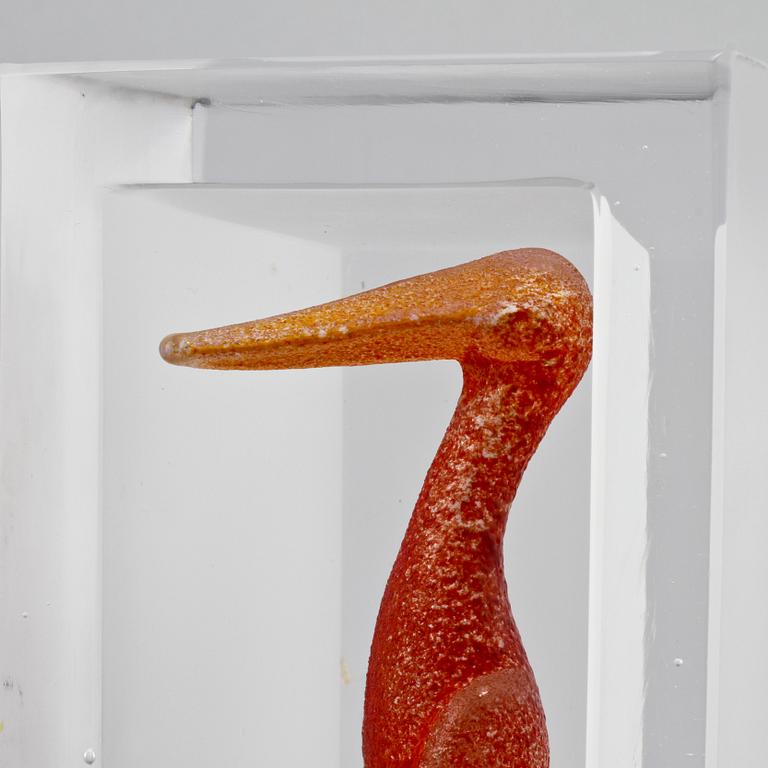 SKULPTUR, glas, Kjell Engman, Kosta Boda, ej signerad, 1900-talets andra hälft.