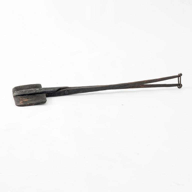 A Swedish waffle iron, 18th century.