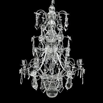 LJUSKRONA, barockstil, 1900-/2000-tal. Höjd ca 77 cm.