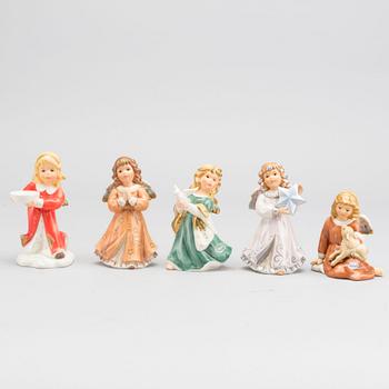 FIGURINER, 5 st, porslin, Goebel omkring 2000.