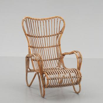 FÅTÖLJ, rotting 1950/60-tal.