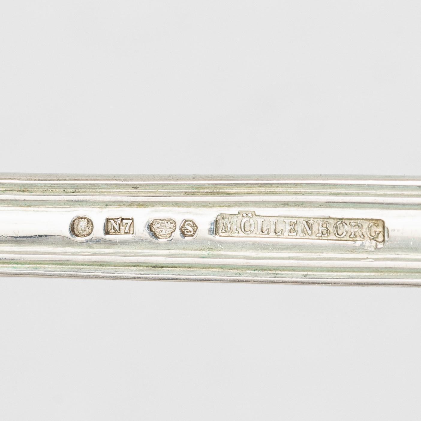 Gustaf Möllenborg, Table spoons, 12 pcs, silver, Stockholm 1915.