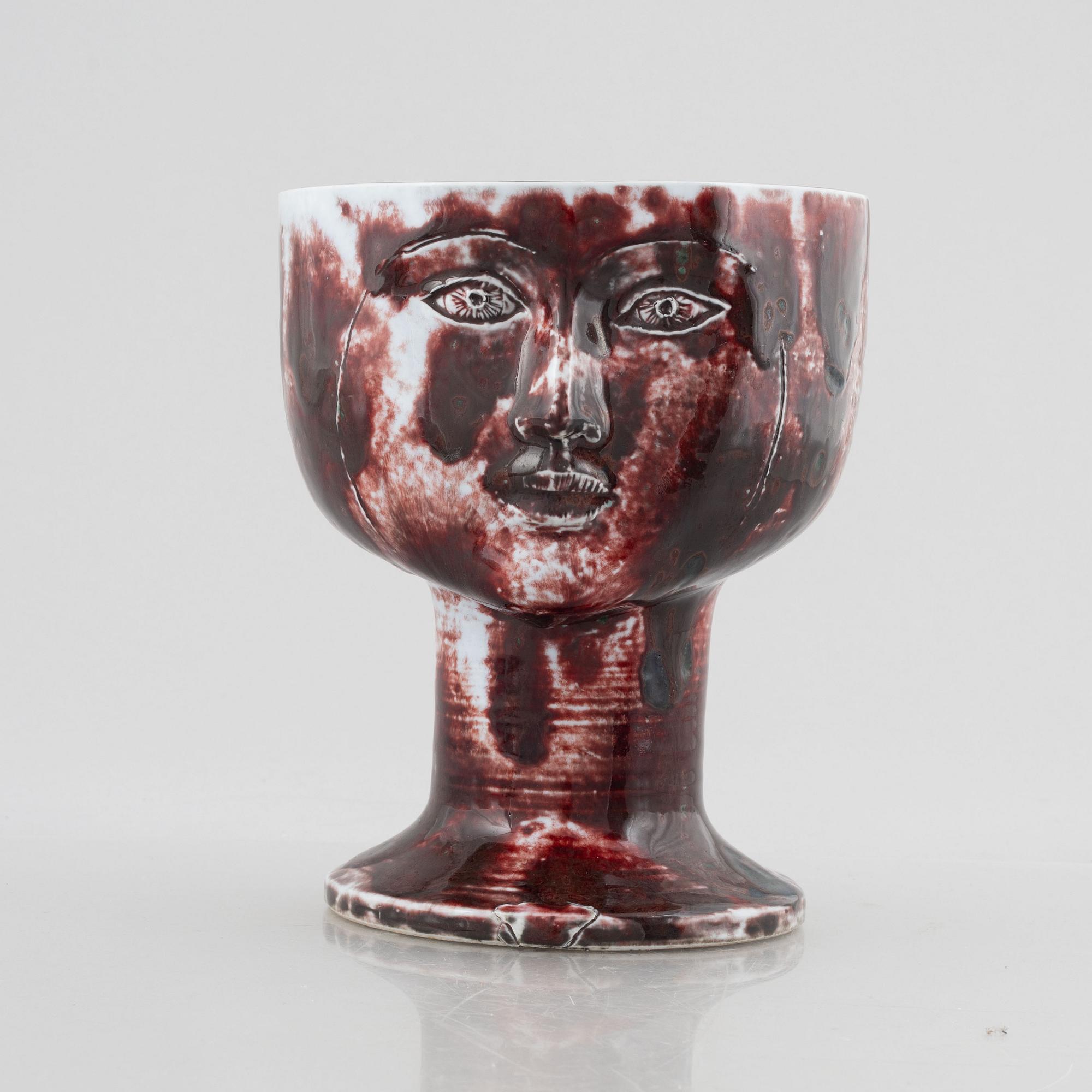 Lisa Larson, vas, stengods, troligen prototyp, Gustavsberg.