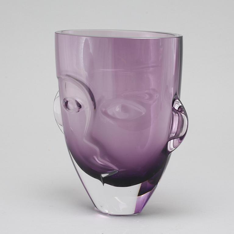 A glass vase by Martti Rytkönen for Orrefors in 2005, Limited Edition.