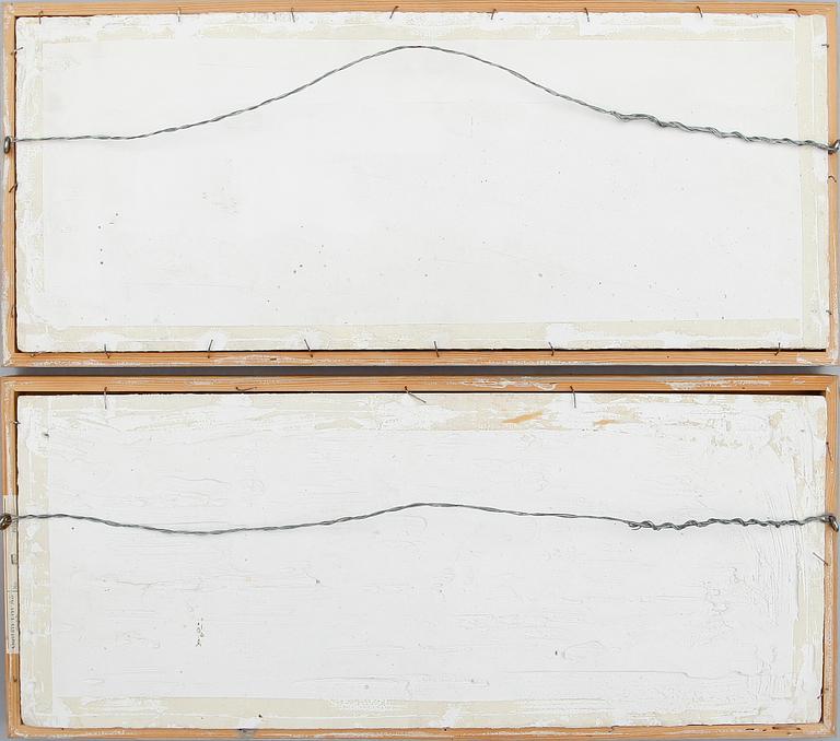 VÄGGRELIEFER, 2 st, gips, 1900-talets första hälft.