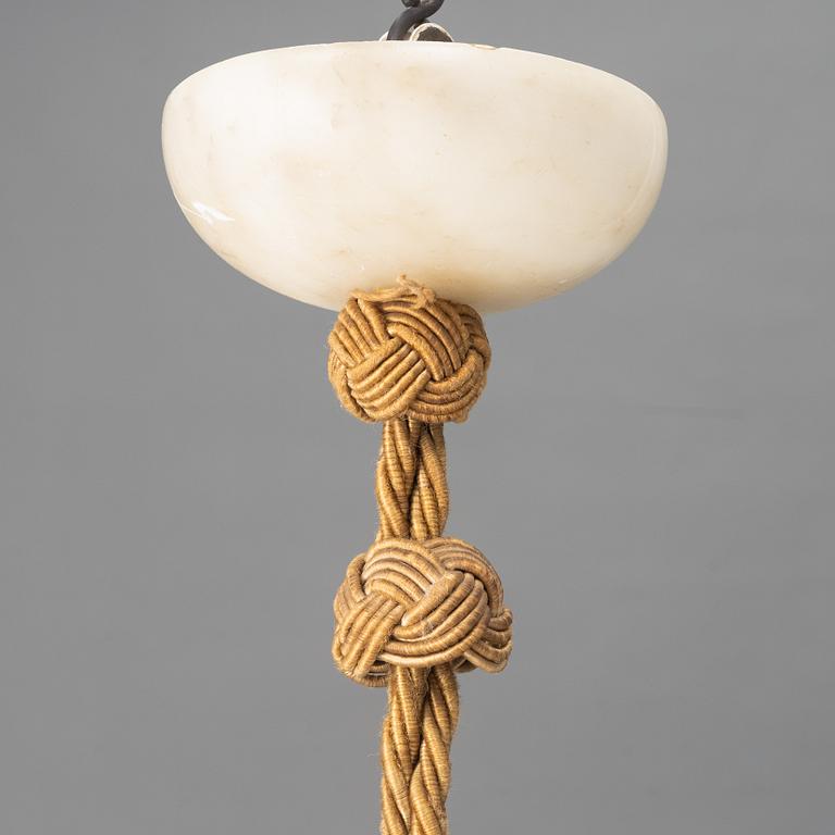 An alabaster ceiling lamp, 1920s.