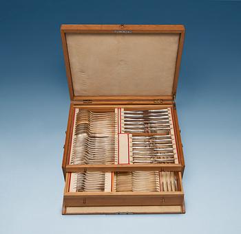 934. A Swedish 20th century 138 piece silver table-service, makers mark of W A Bolin, Stockholm 1939-1940.