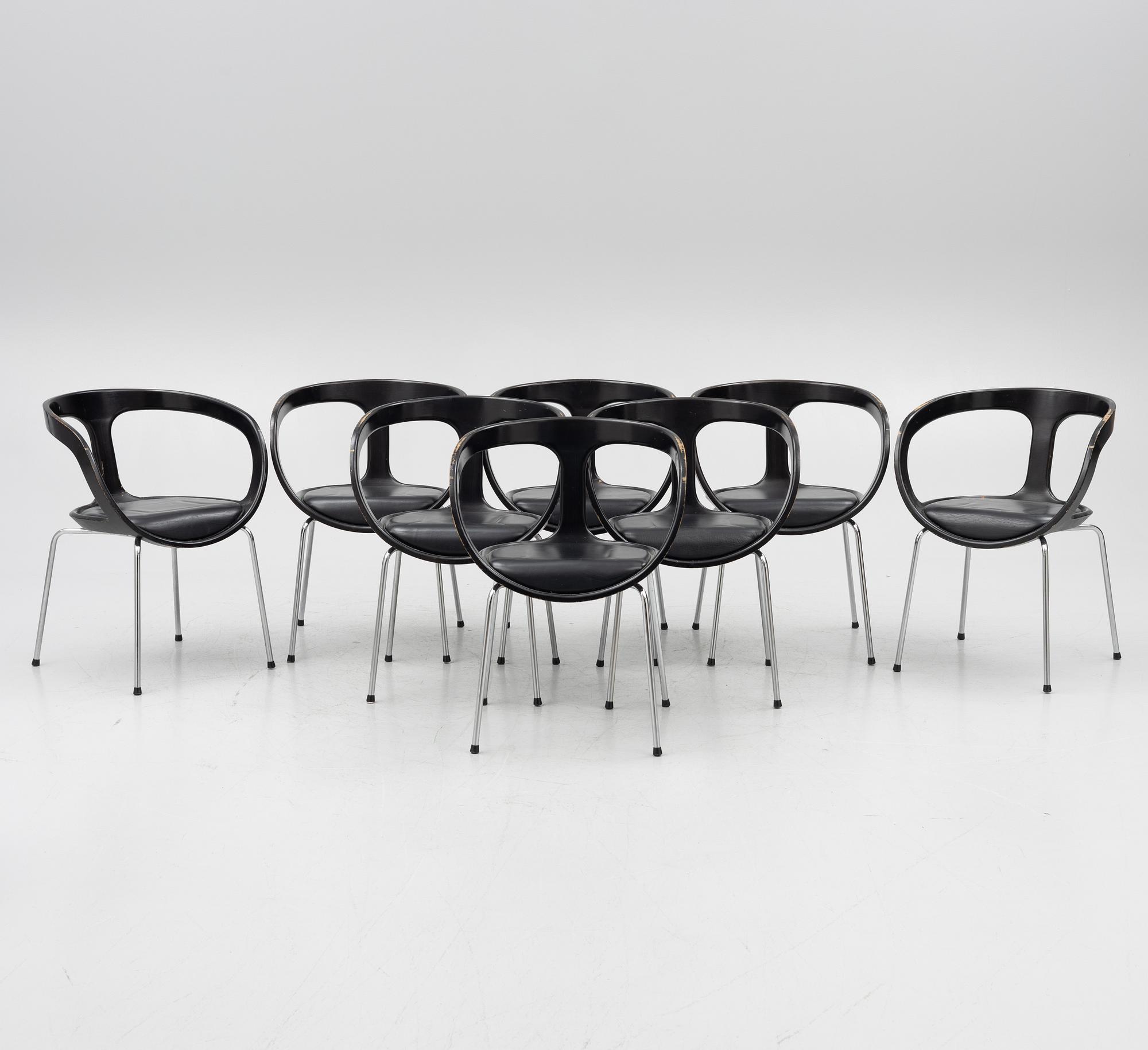 Anna von Schewen, a set of 8 armchairs, "Hug" Gärsnäs, early 2000s.