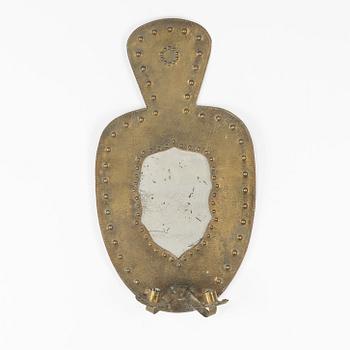 Ljusplåtar, ett par, omkring år 1900. Barockstil.