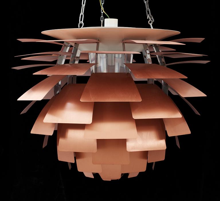 TAKLAMPA, "PH-Kotte", Poul Henningsen för Louis Poulsen. 1900-talets andra hälft. Diam 84, H 72.