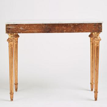 A Gustavian console table, Stockholm, late 18th century.